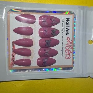 Floral Pink Press-On Nails